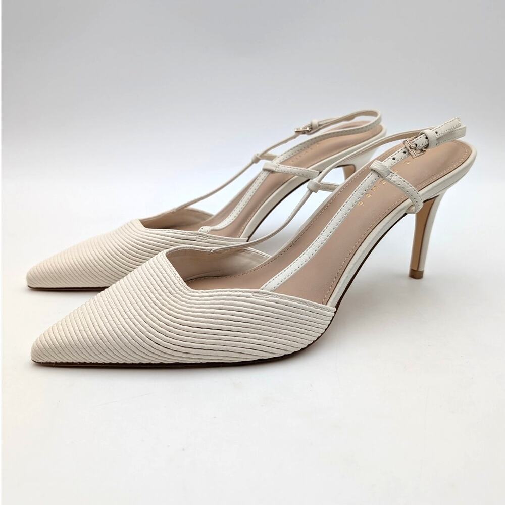 Marc Fisher LTD Flory Pointed Toe Pump Women's Chic Cream Size US10M EU41